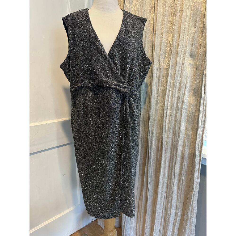 XXL Serra black and metallic silver dress